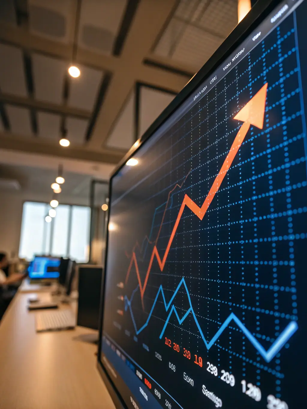 A graph showing an upward trend in lead generation, illustrating the positive impact of Uinta Marketing's services on business growth.